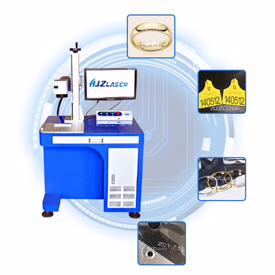 20W 30W Fiber Laser Marker Laser Marking Machine with Convey Belt for Key Phone Case Cable PCB Plastic Metal